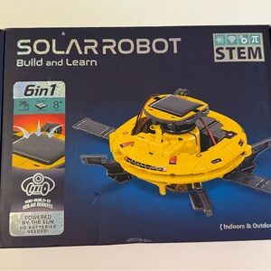 Solar Robot 6-in-1 Yellow STEM Kids Toy - Build & Learn